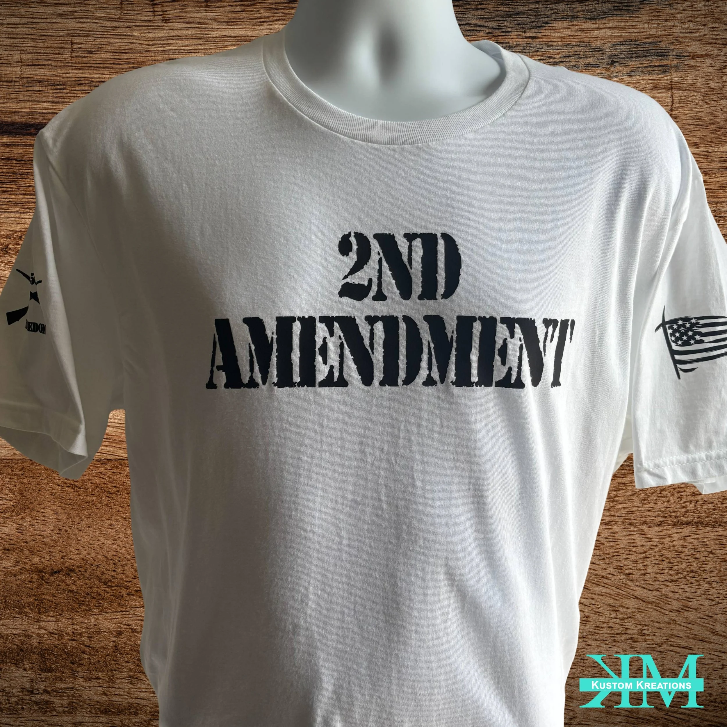 2nd Amendment DTF printed graphic t-shirt full chest