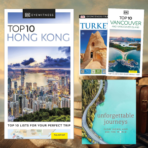 collage of DK Eyewitness Travel Guides