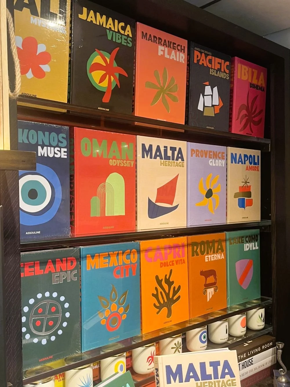 wall of Assouline books