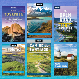 collection of Moon Travel Guide covers