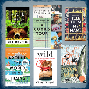 collage of great travel writing books
