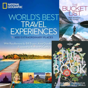 Collage of several coffee table books