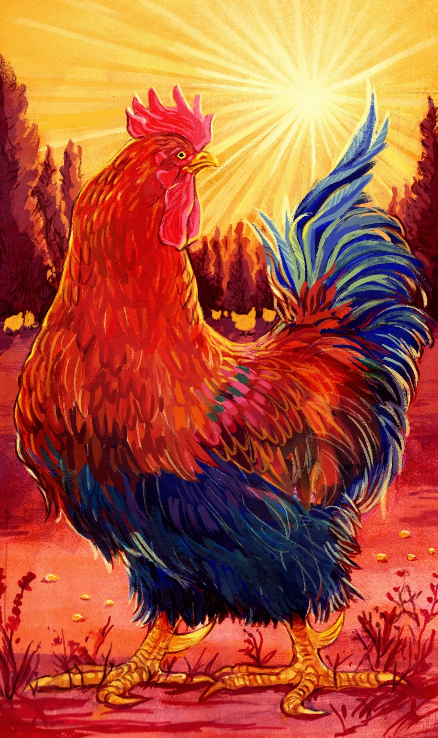 3-Chicken tarot-Claire donaldsonThe Emperor.jpg