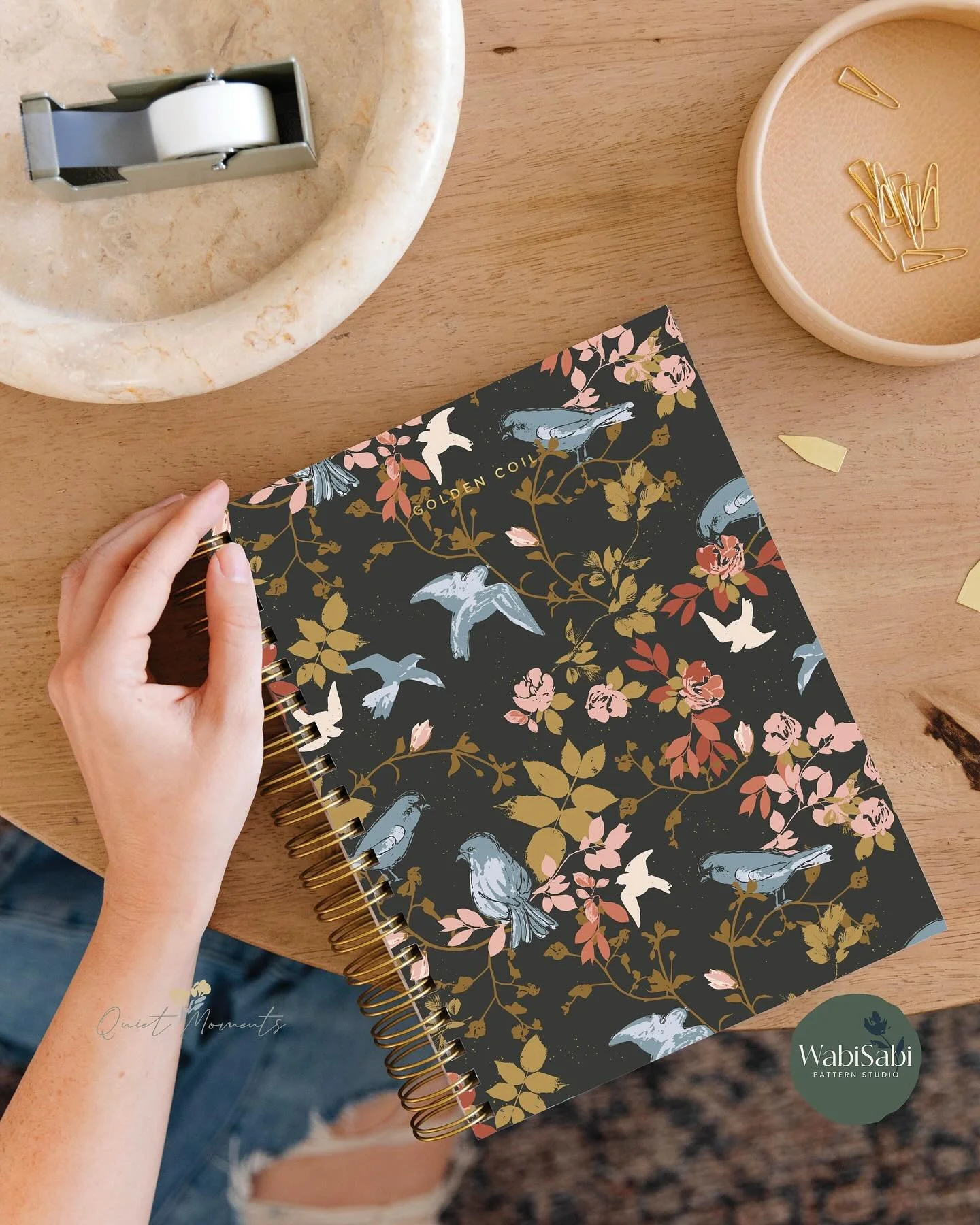 My entry for the @golden.coil limited edition planner! Every morning I sip my coffee listening to the sweet birds perched in the rose bushes outside my kitchen window. &ldquo;Morning Song&rdquo; captures that little joy, and I&rsquo;d love to see it 