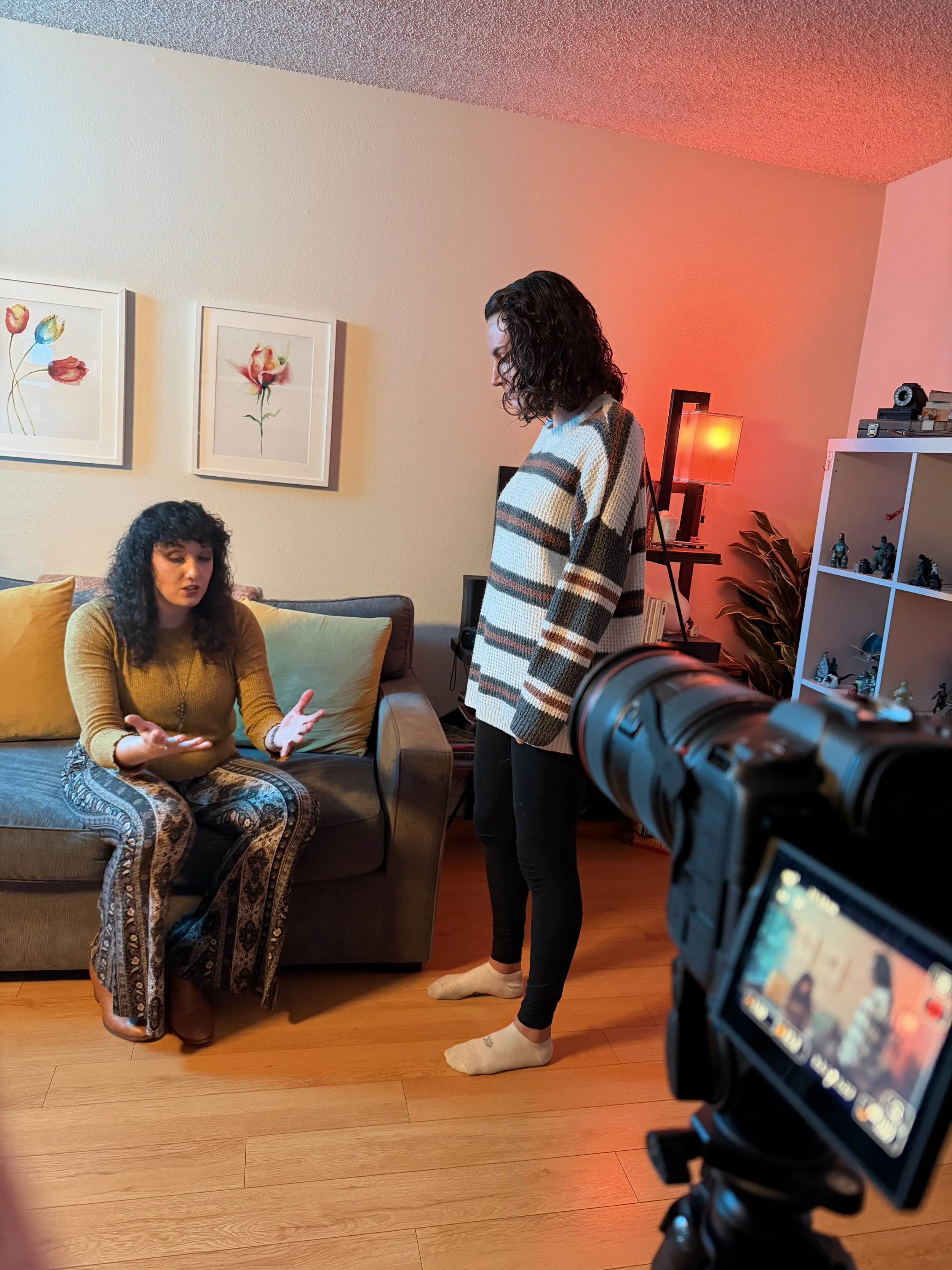 Behind-the-Scenes of "Roommates" Horror Short | Kelsey Peterjohn & Chelsea Beller