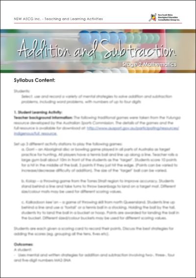 Stage 2 Maths: Addition and Subtraction