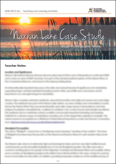 Stage 4 Geography: Narran Lake Case Study