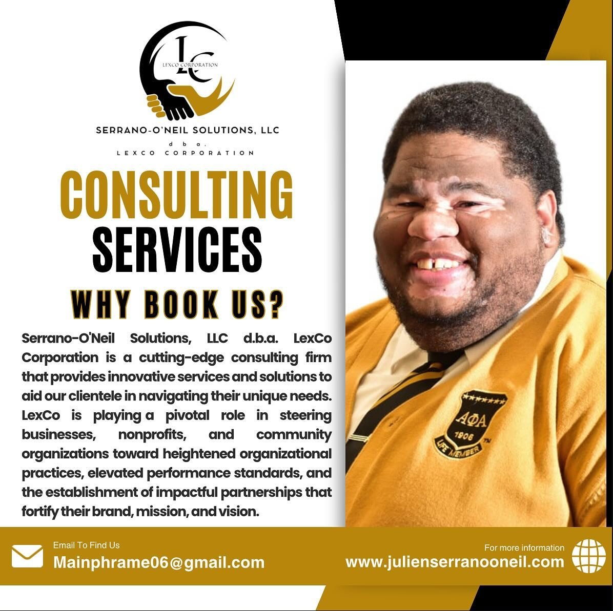 Why book @lexcocorporation for your consulting needs? It&rsquo;s simple, really. We&rsquo;re dedicated to empowering and transforming your business, non-profit, or community organization. We offer top-notch services and can customize packages to meet
