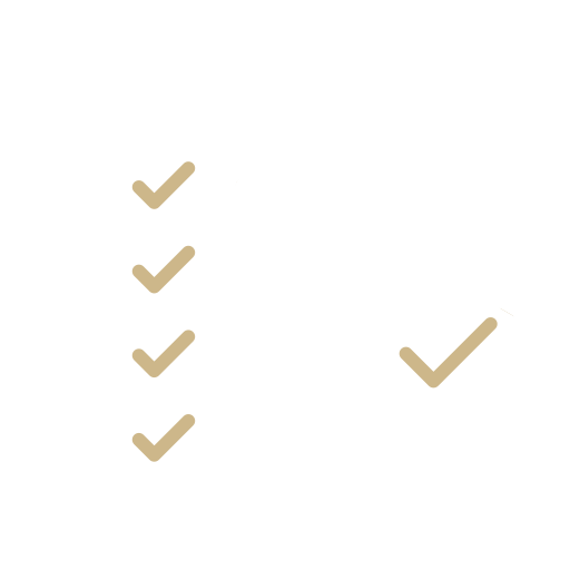 Checklist with checkmarks and a shield symbol, indicating completion and security.