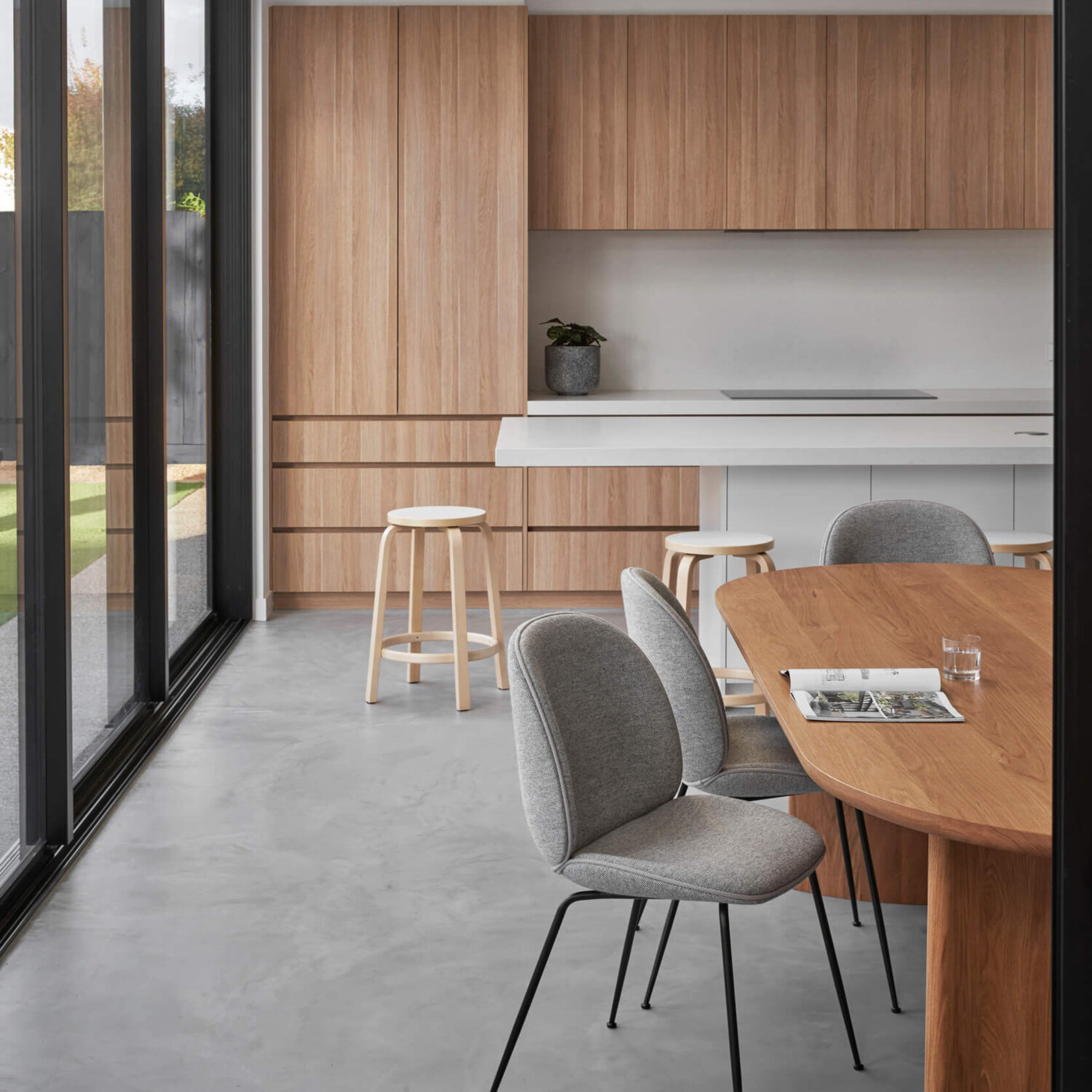 x-bond microcement flooring in a house