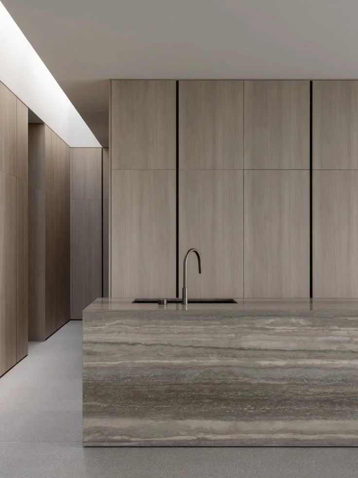 silver travertine