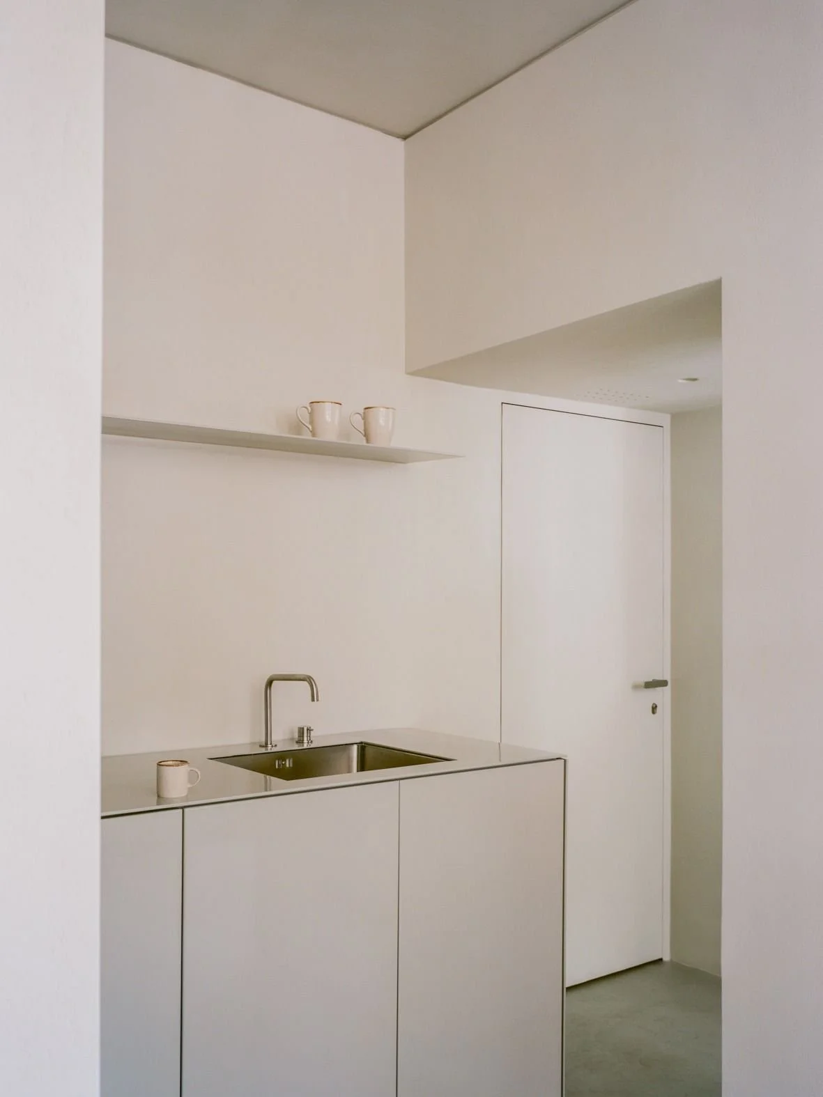 small kitchen with bright finishes