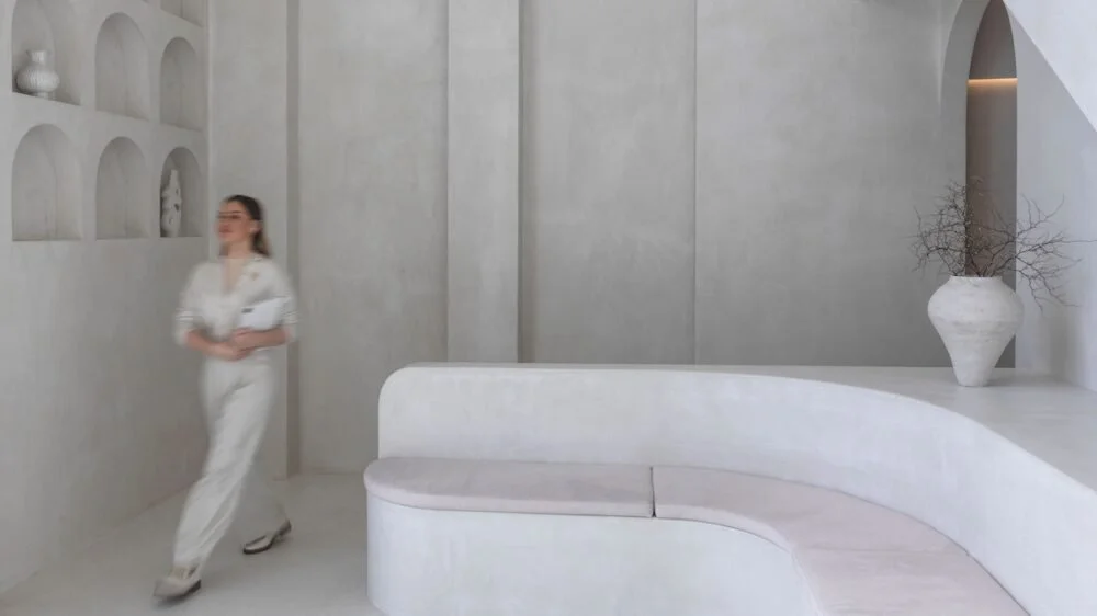 x-bond microcement walls, floor and joinery