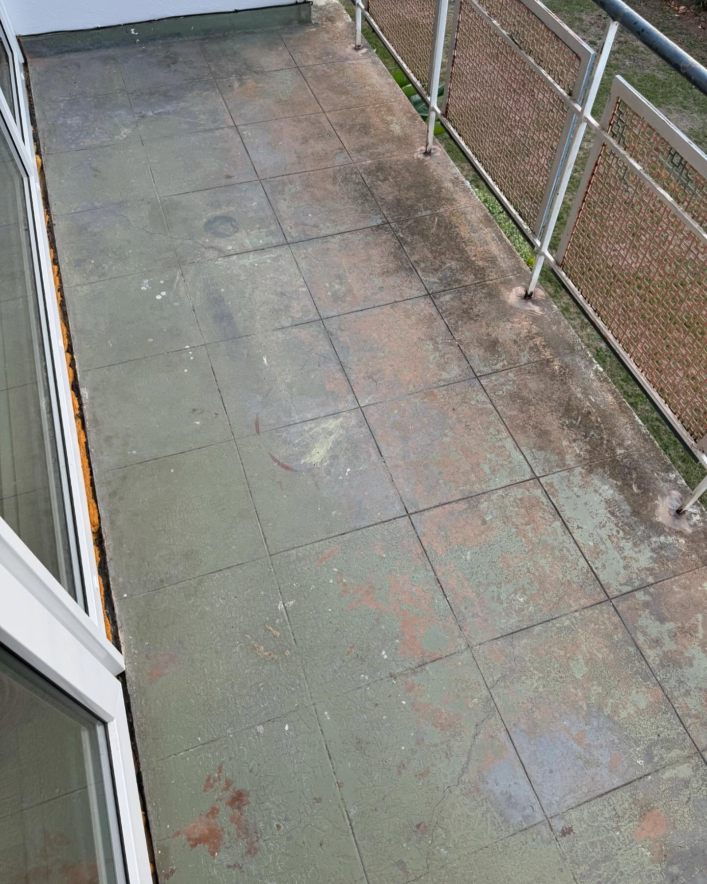 Tiled Balcony Before