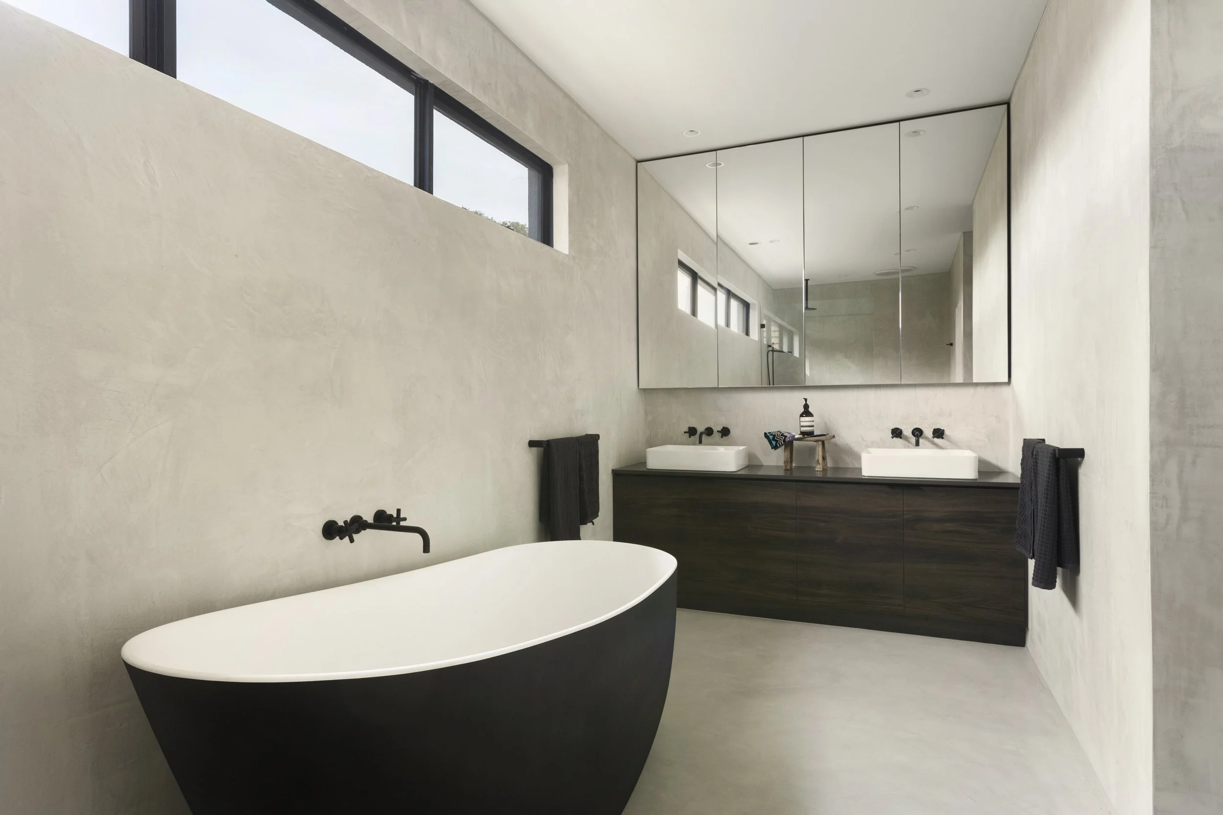 x-bond microcement bathroom walls and floor