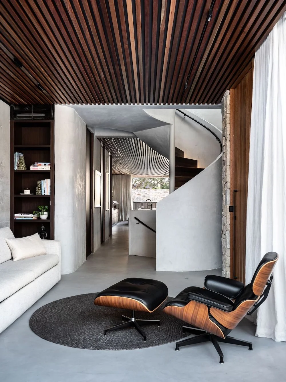 x-bond microcement walls, floor, staircase
