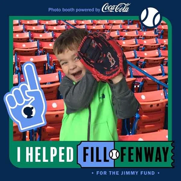 Online photo booth for Coca-Cola and Jimmy Fund at Fenway Park.