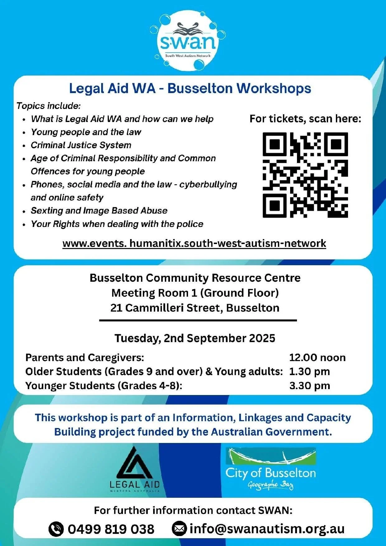 Legal Aid WA Workshops