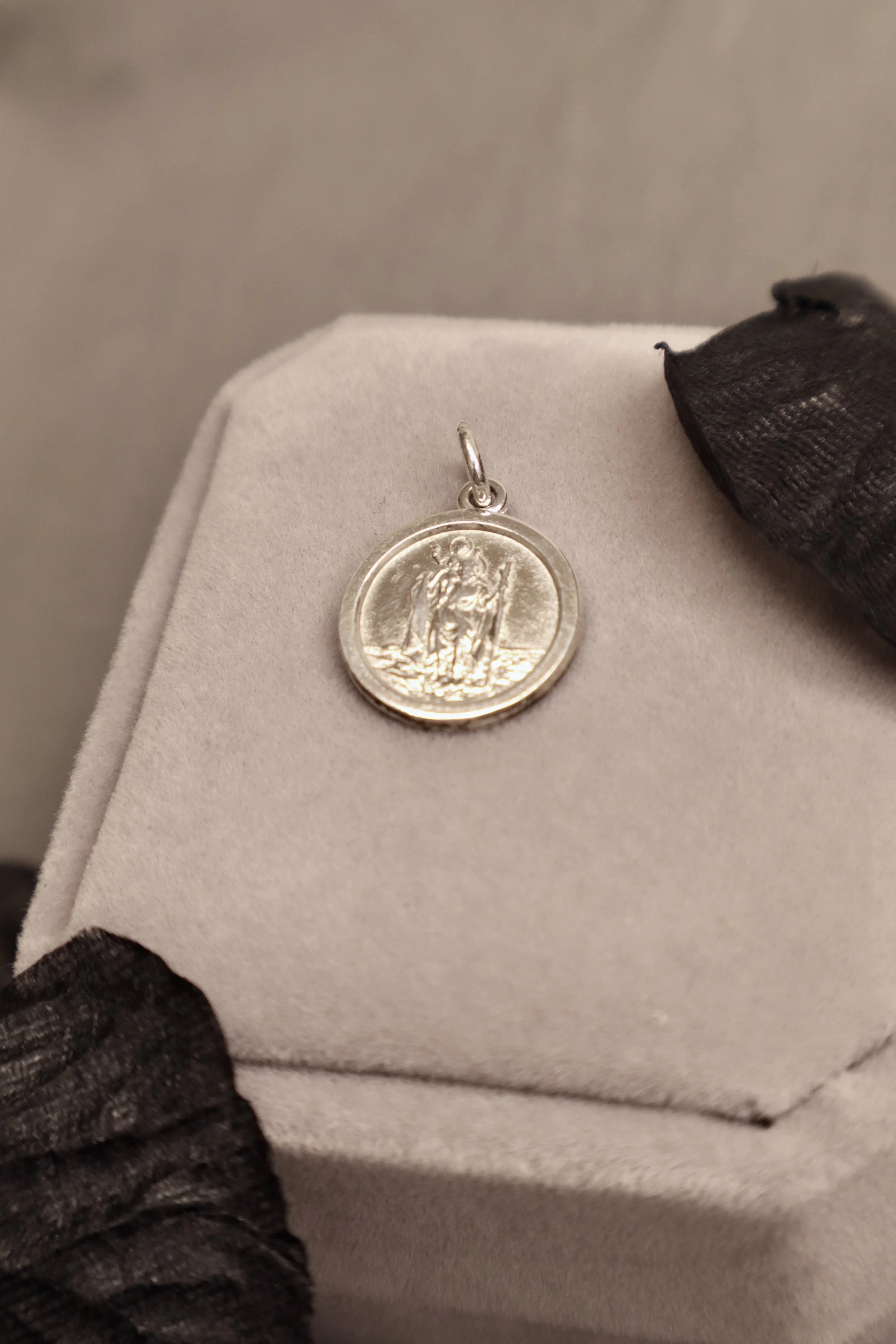 St Christopher Charm - Silver