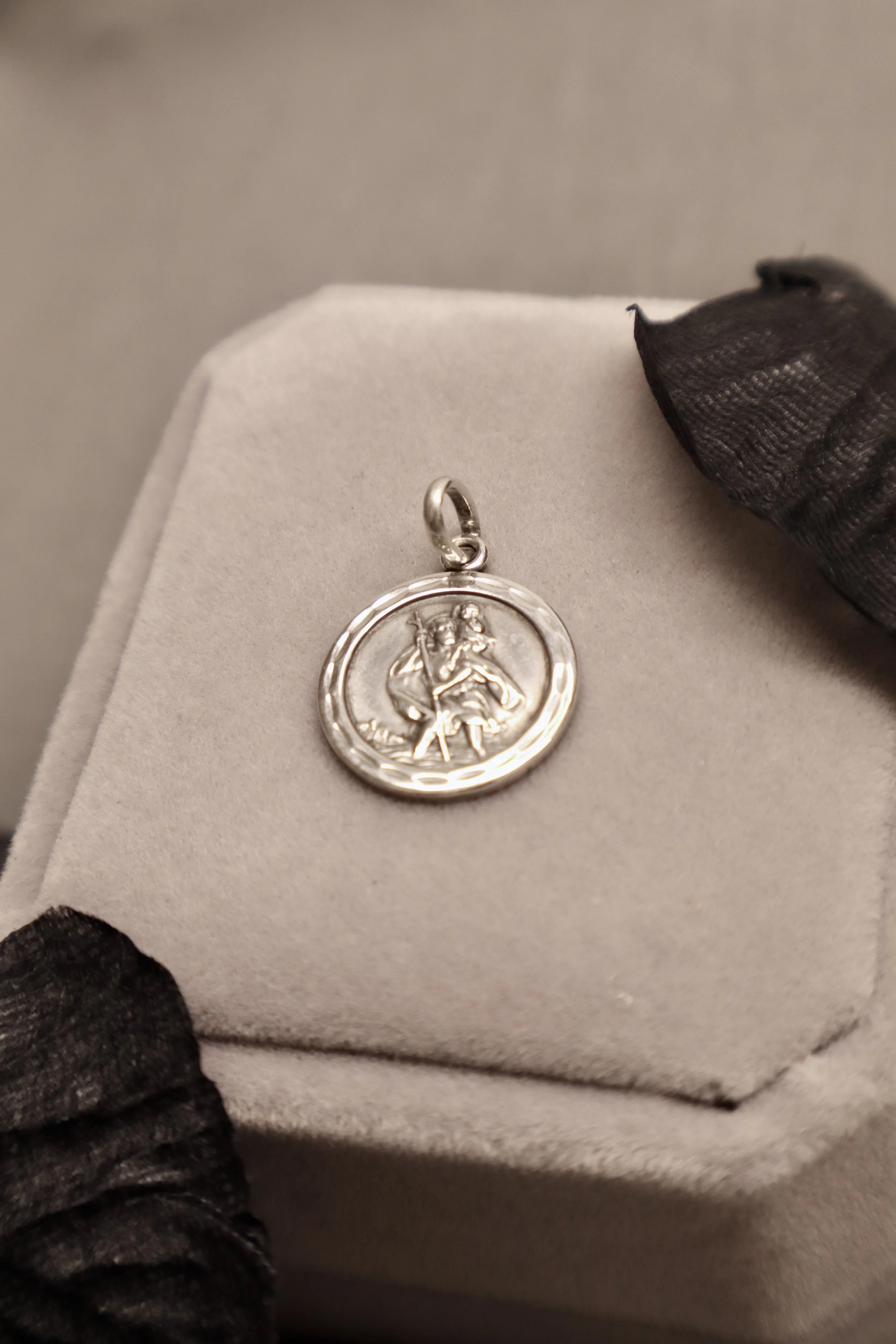 St Christopher Charm - Silver