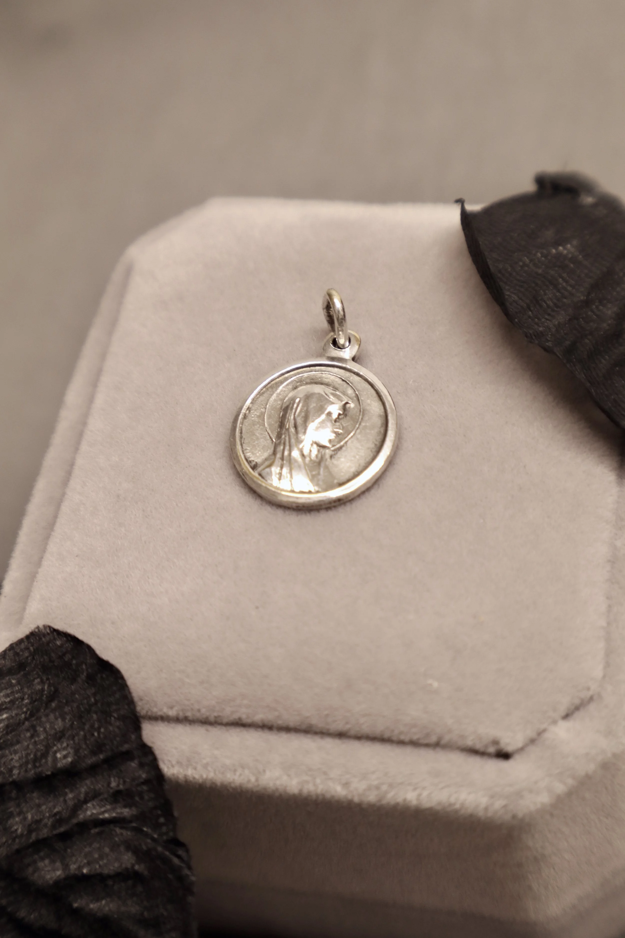 Virgin Mary Charm - Silver