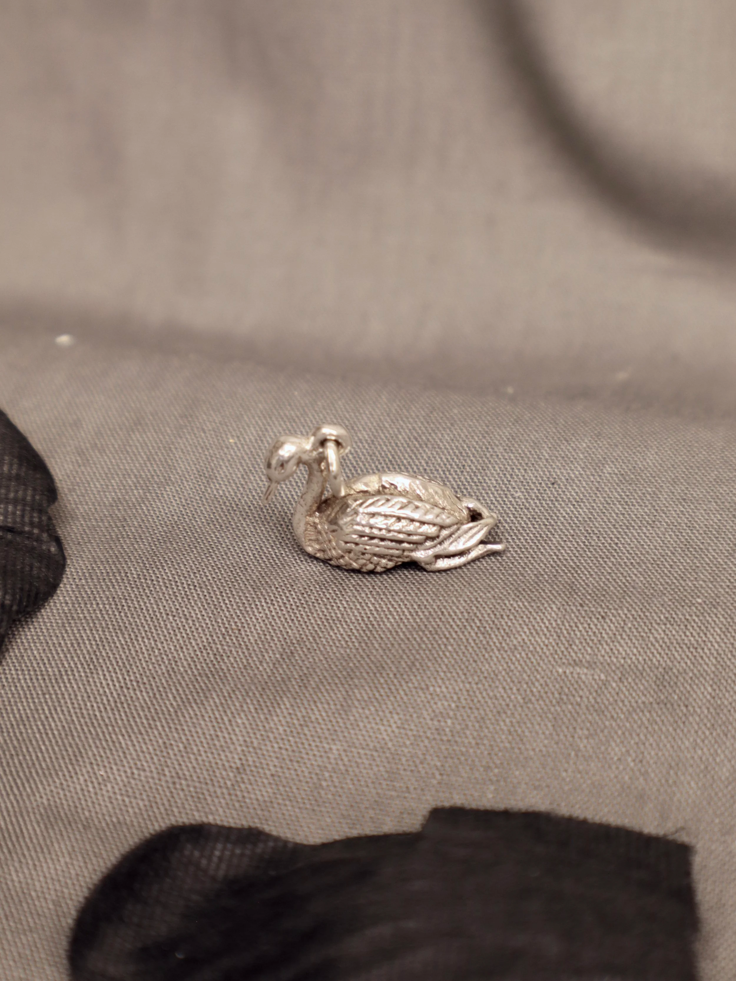 Swan Charm - Silver