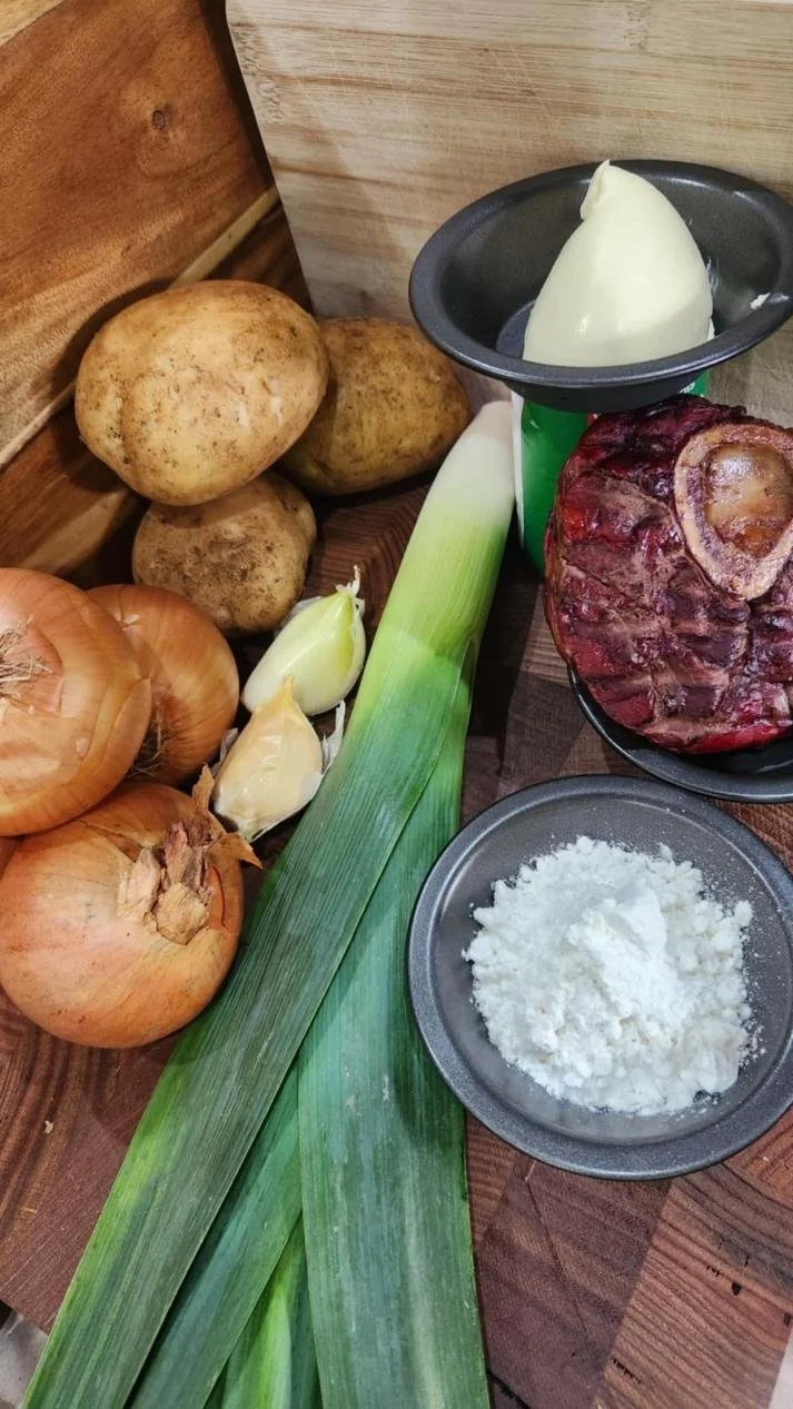 Ingredients for Smoked Osso Bucco with Braised Onions, Grilled Mushrooms & Garlic Mash.jpg