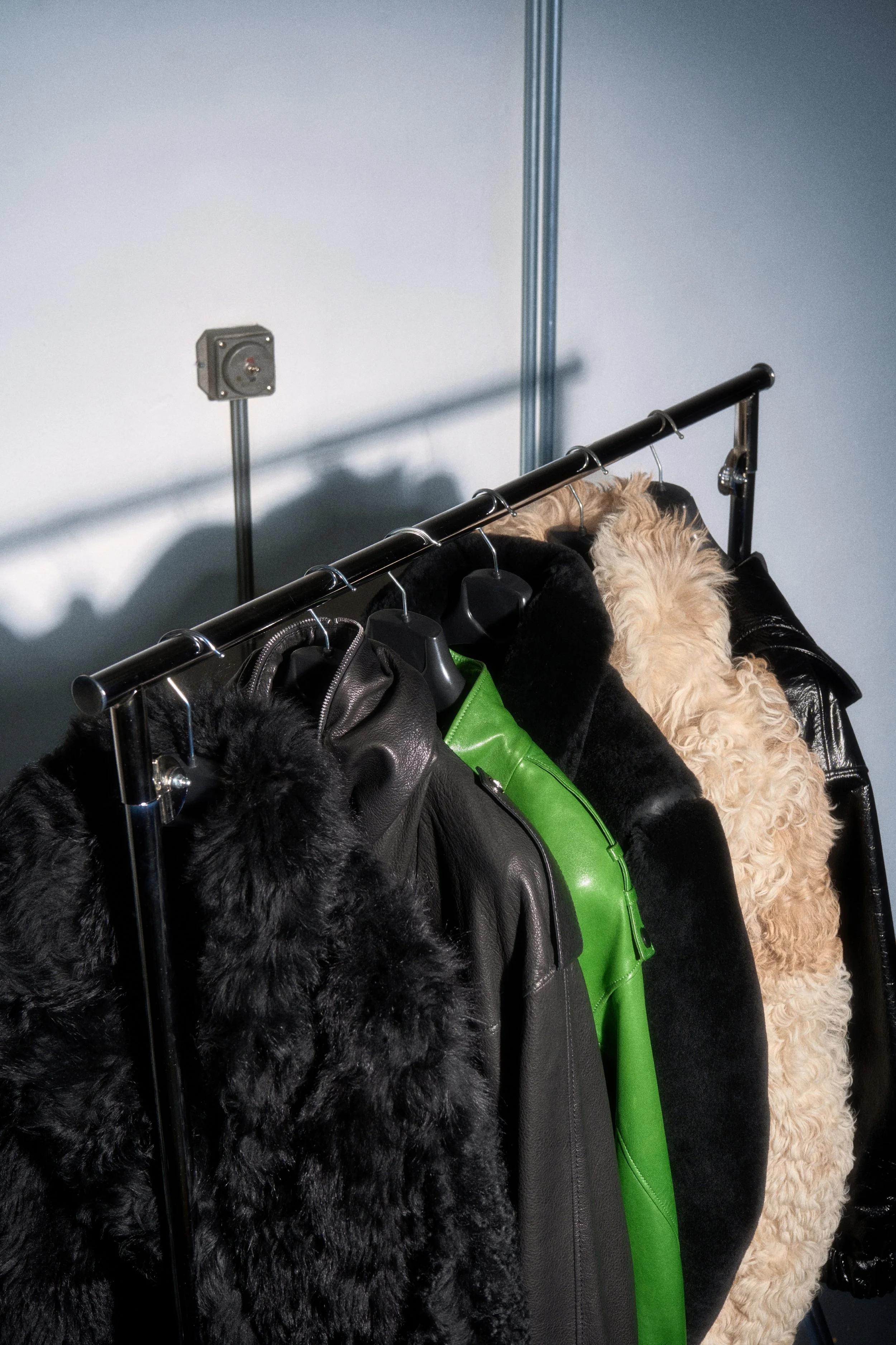 sustainable, ethically made, vegetable tanned leather jackets and shealings, fur