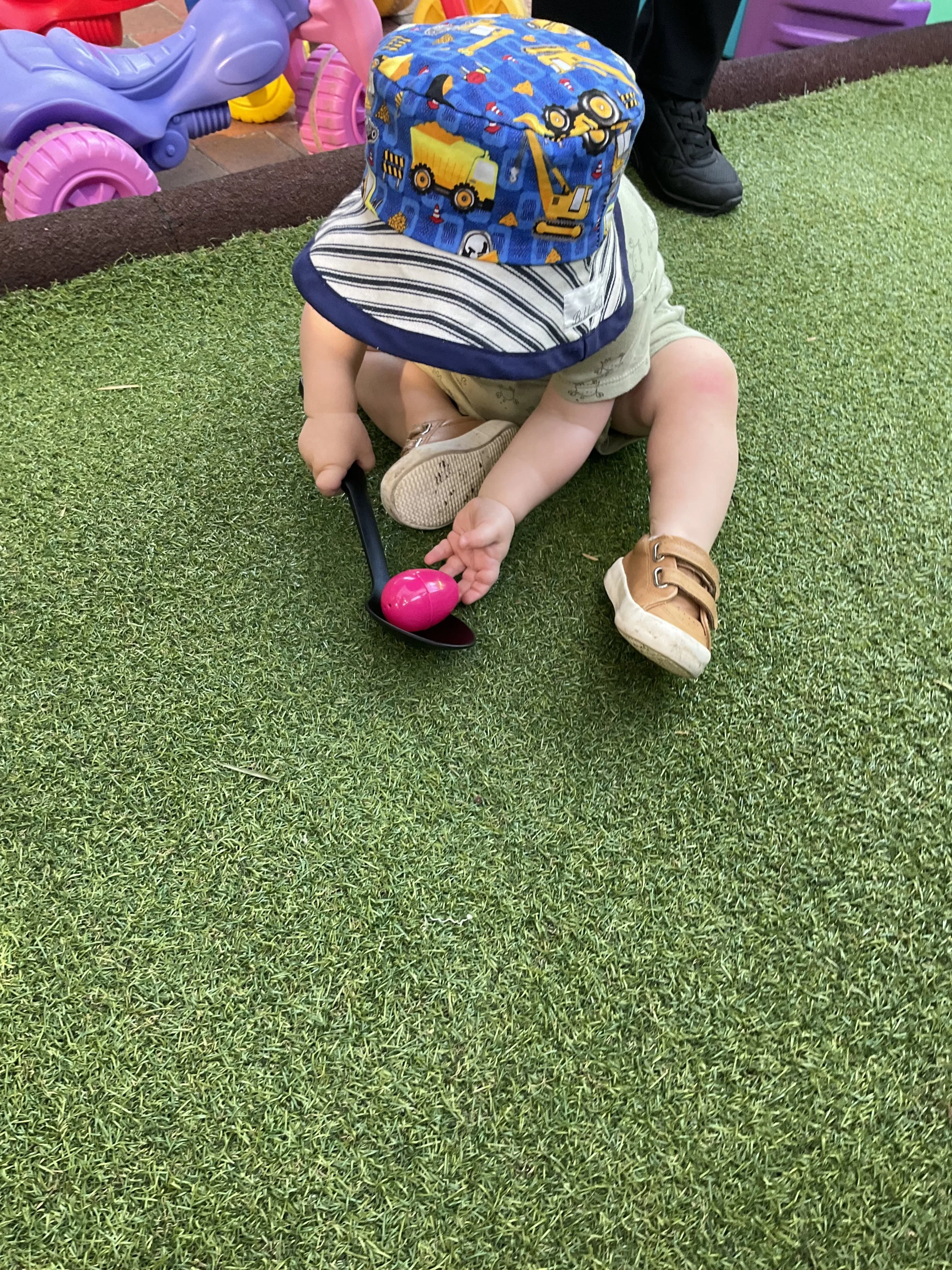 Joining in on the Easter Egg Race