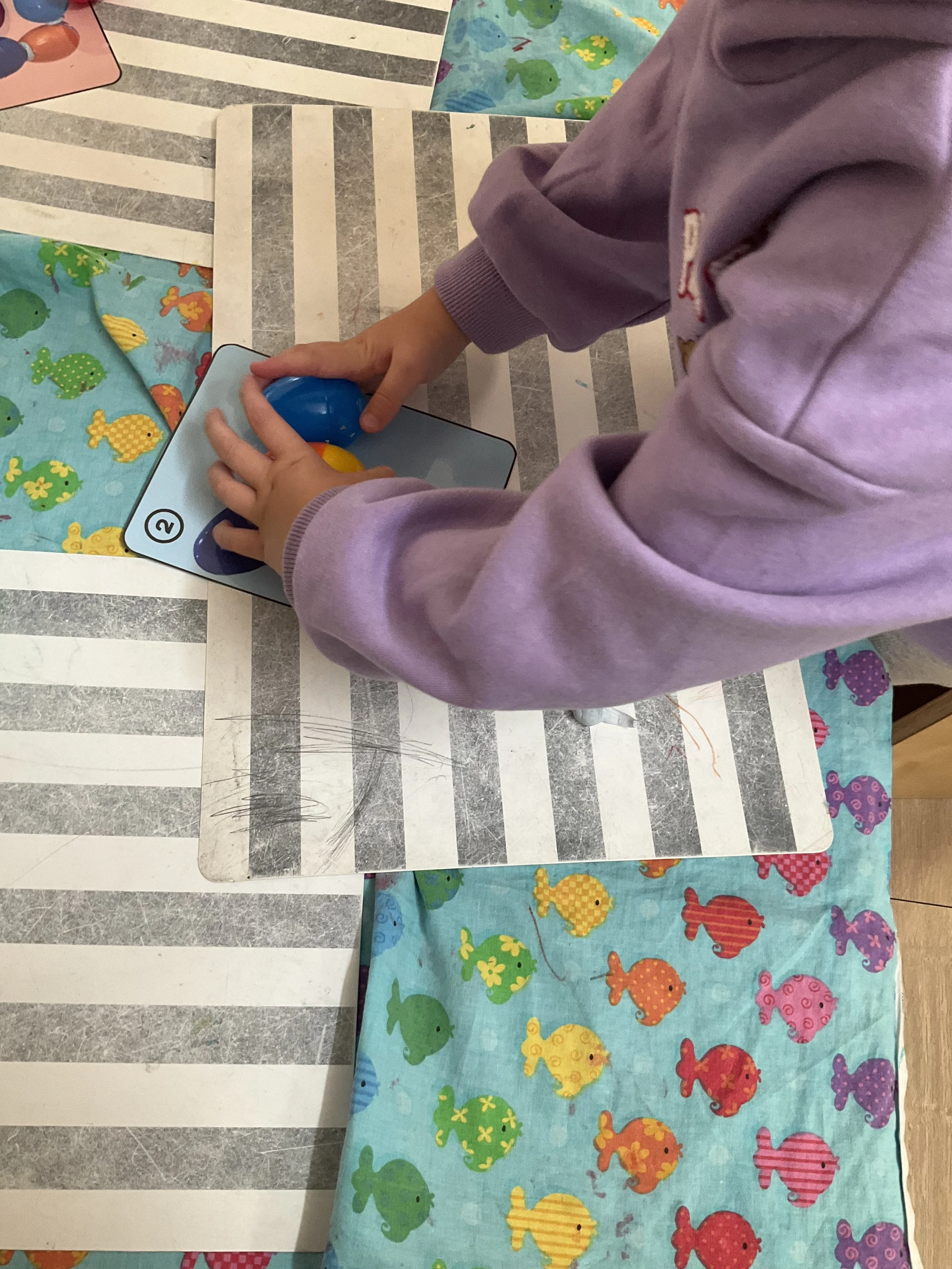 Building Easter Egg Towers using Blu Tacks