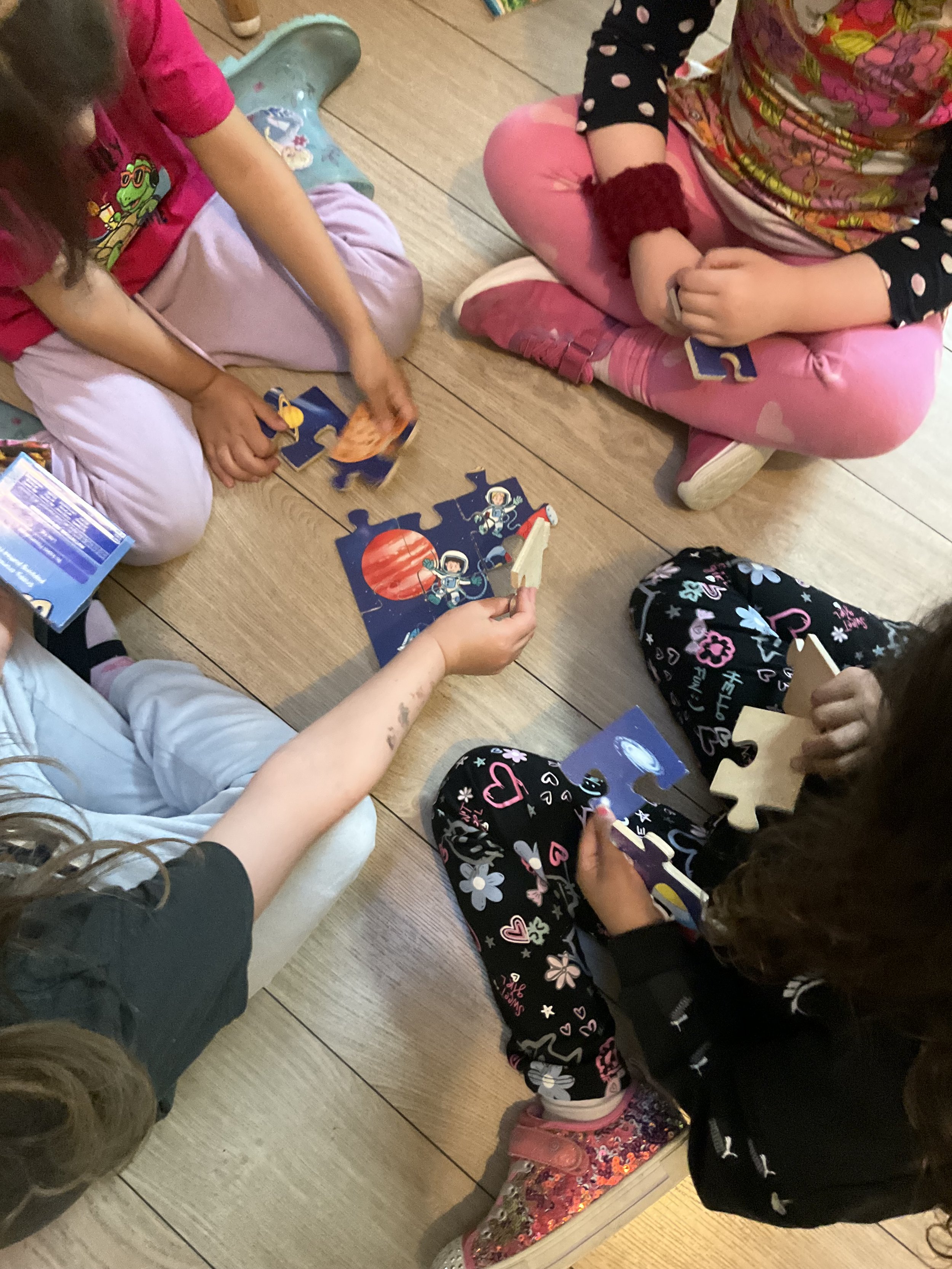Doing a puzzle together