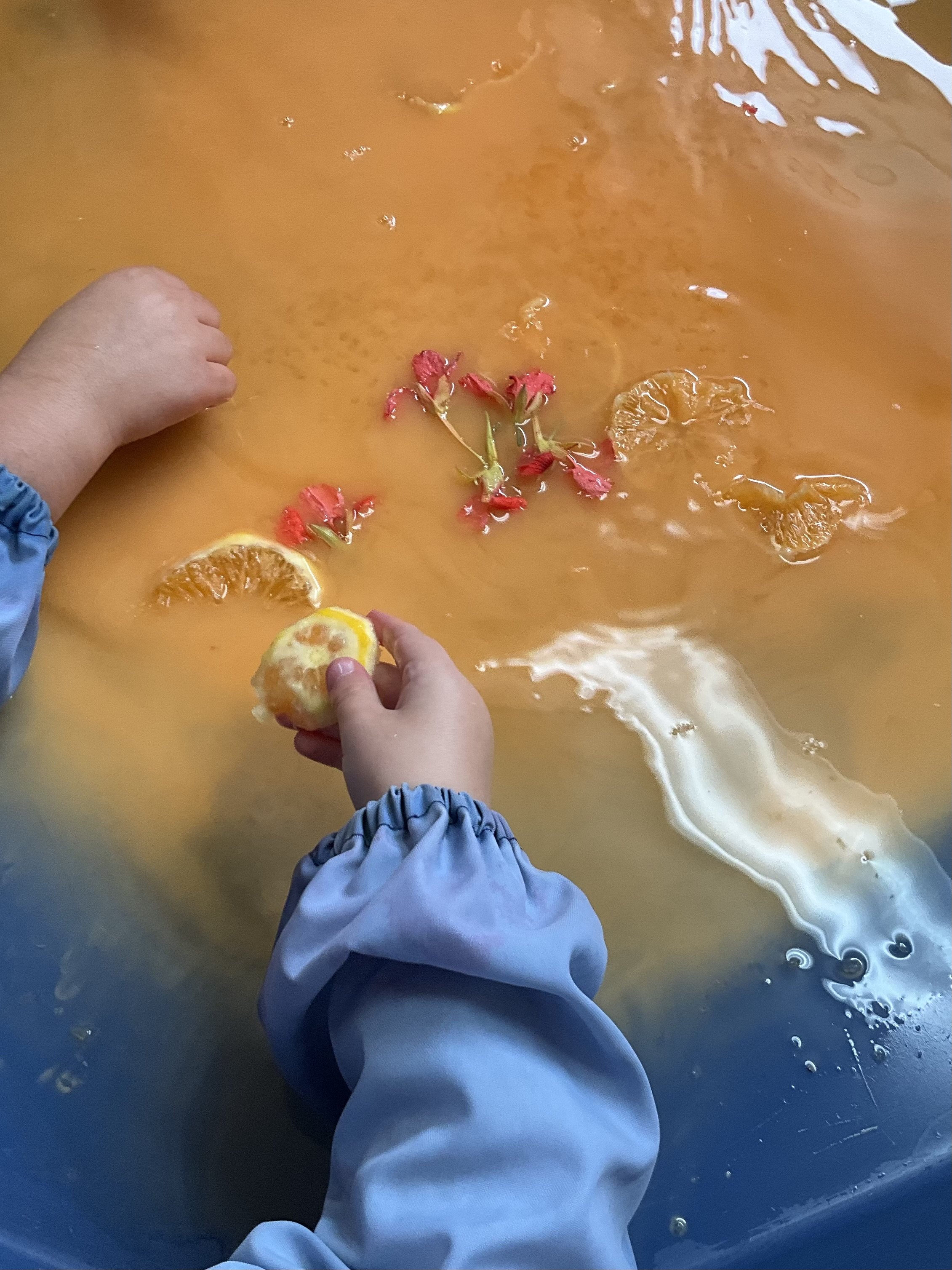 Orange Tuff Tray for Harmony Day