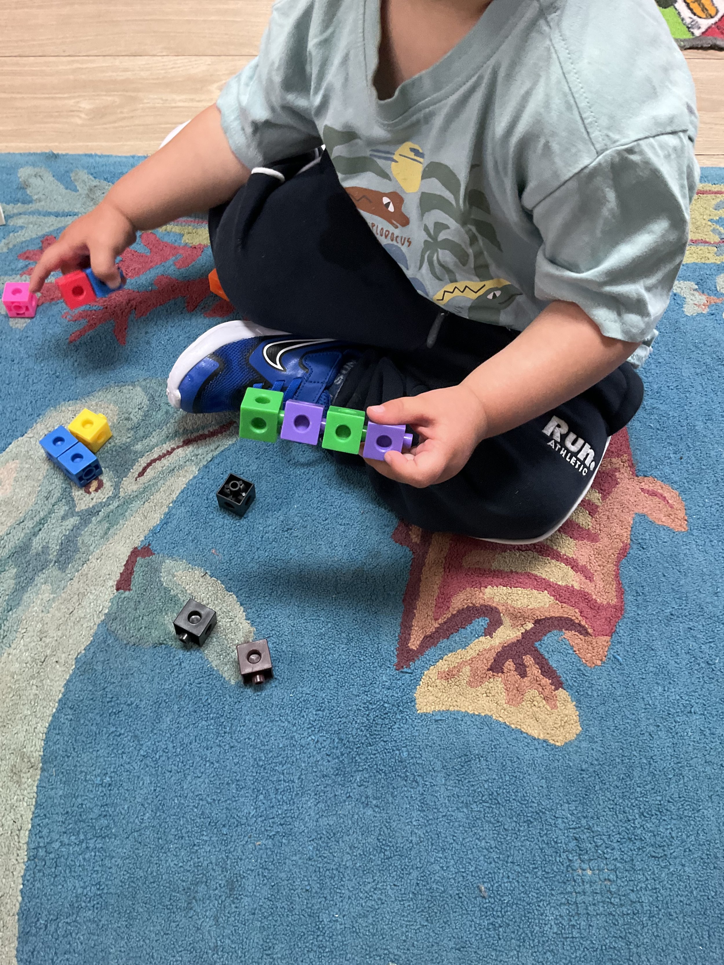 Little hands building with blocks