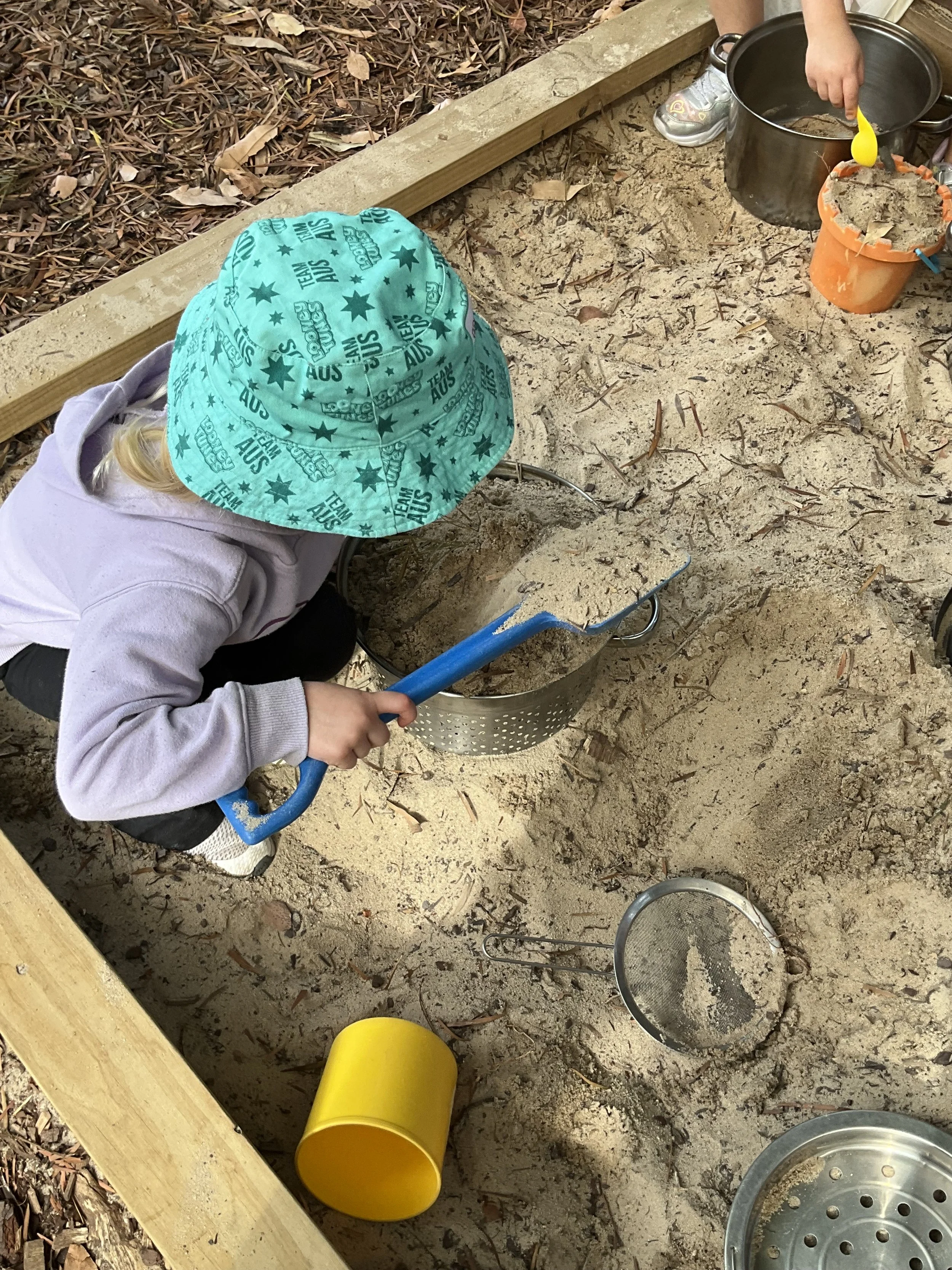 Playing in the sandpit