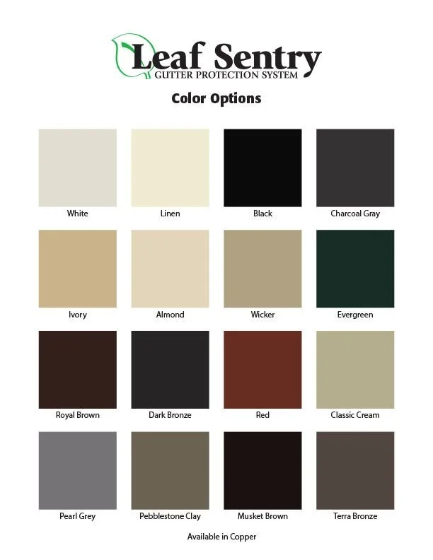 Leaf Sentry Gutter Guard Colors