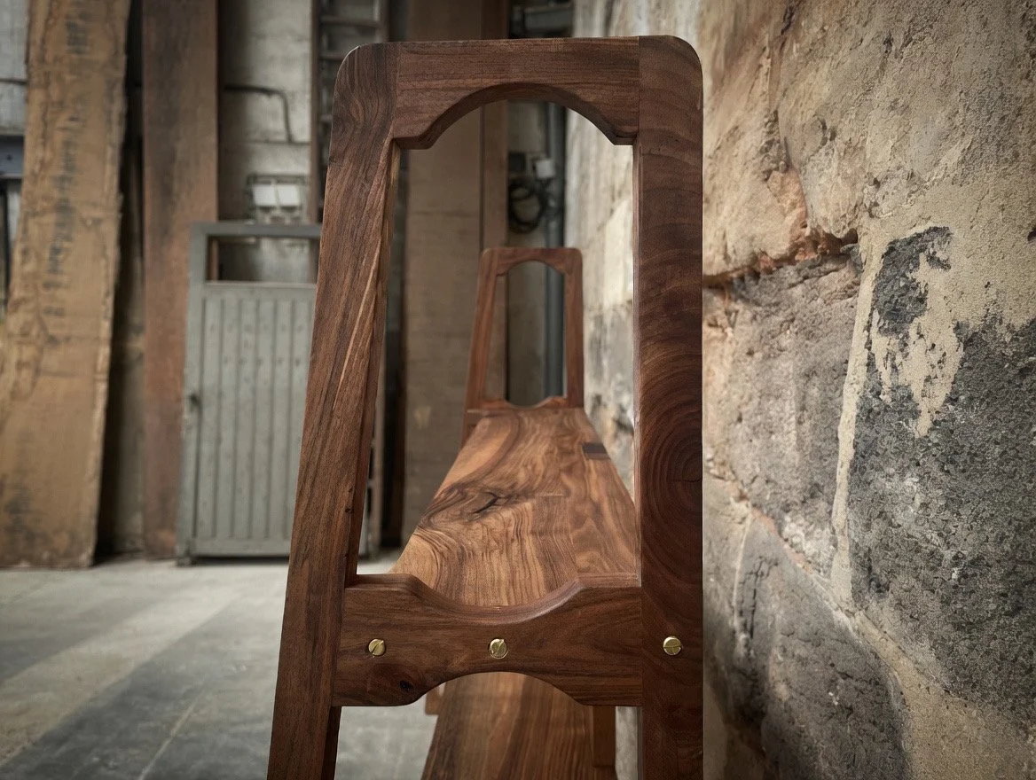 mid century modern bookshelf, bibliotheque, etageres bois massif, noyer chene, fabrique en france