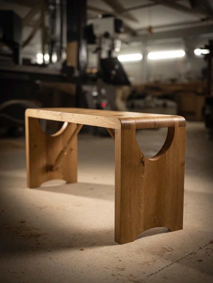 banc bamba, oak wood bench, banc chene