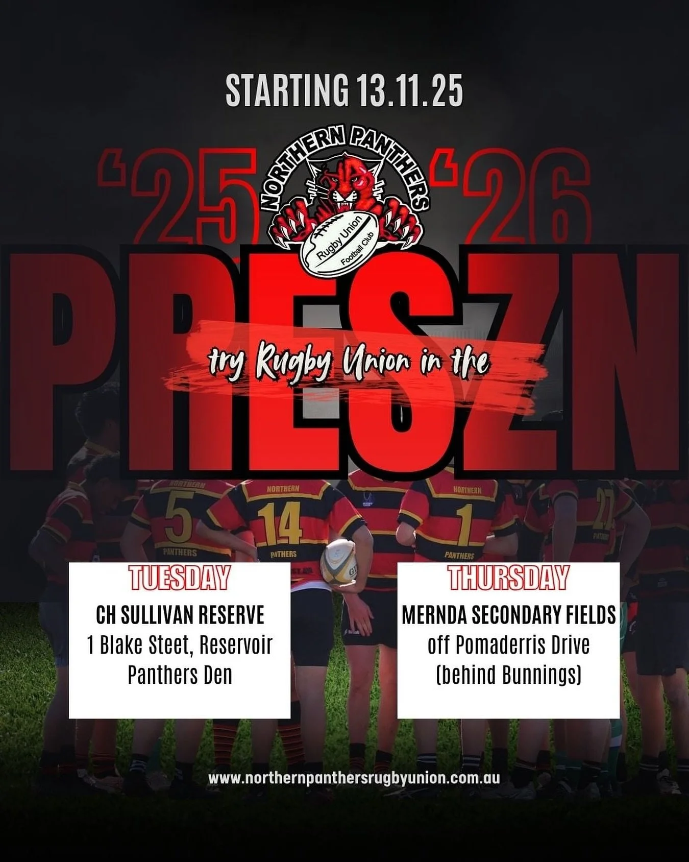 16S &amp; 18S PRE-SZN TRAINING ⛓️

It&rsquo;s about that time so make sure you pack your trainers, water bottles and a smile 😏 we are officially kicking off the 4-week training sessions for ages 15-18YO each week split btw Mernda and Reservior.

🔒4