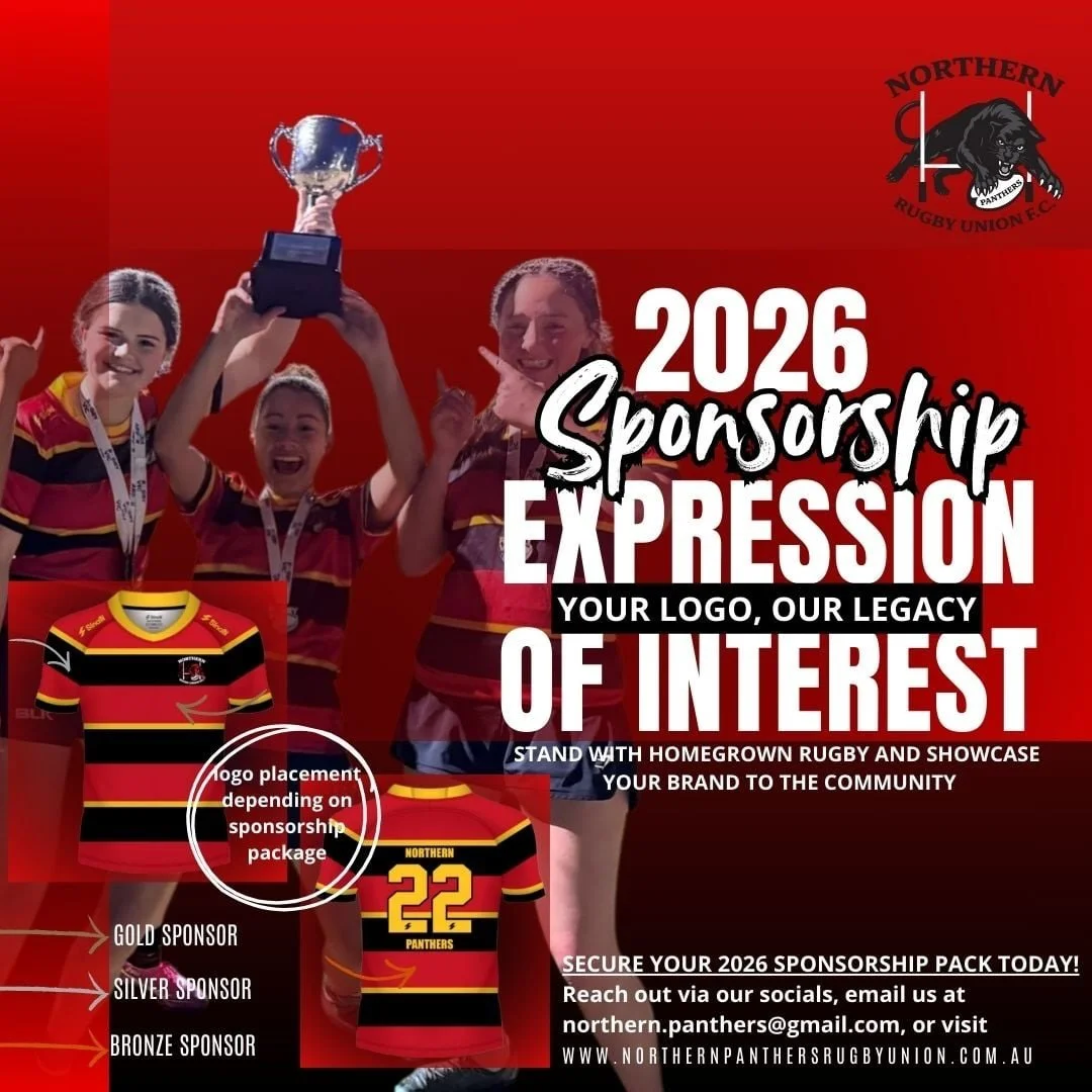 The countdown is on!

The Northern Panthers are opening Expressions of Interest for 2026 sponsorships &mdash; a pivotal year as we prepare for our 50th anniversary in 2027.

Why sponsor us now?
&bull; 📣 Early visibility: Position your brand front an