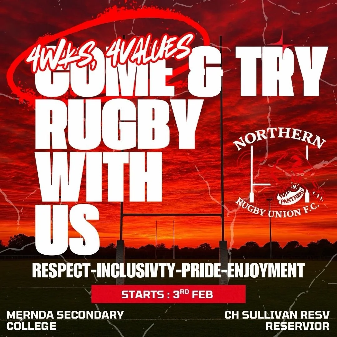 Come &amp; Try Rugby is back this February!

4 WEEKS. 4 VALUES. ONE CLUB

BUILDING RUGBY UNION IN THE NORTH ☝🏾

Join us for a fun, beginner-friendly intro to Rugby Union - perfect for kids, teens and youth of all ages Girls &amp; Boys wanting to giv