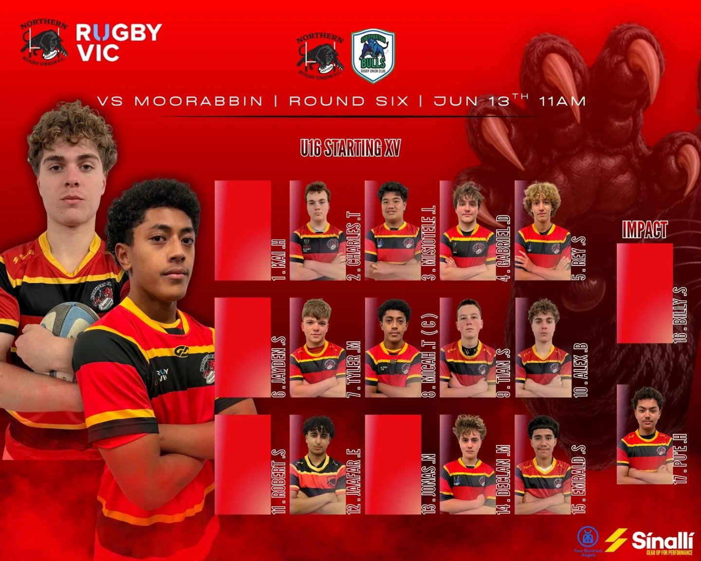 RND S I X | U16 STARTING XV

🟥🟨⬛️

#galaday 
#northszn 
#wearethenorth