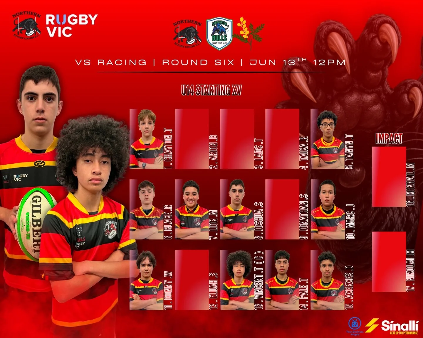 RND S I X | U14 STARTING XV

🟥🟨⬛️

#galaday 
#northszn 
#wearethenorth