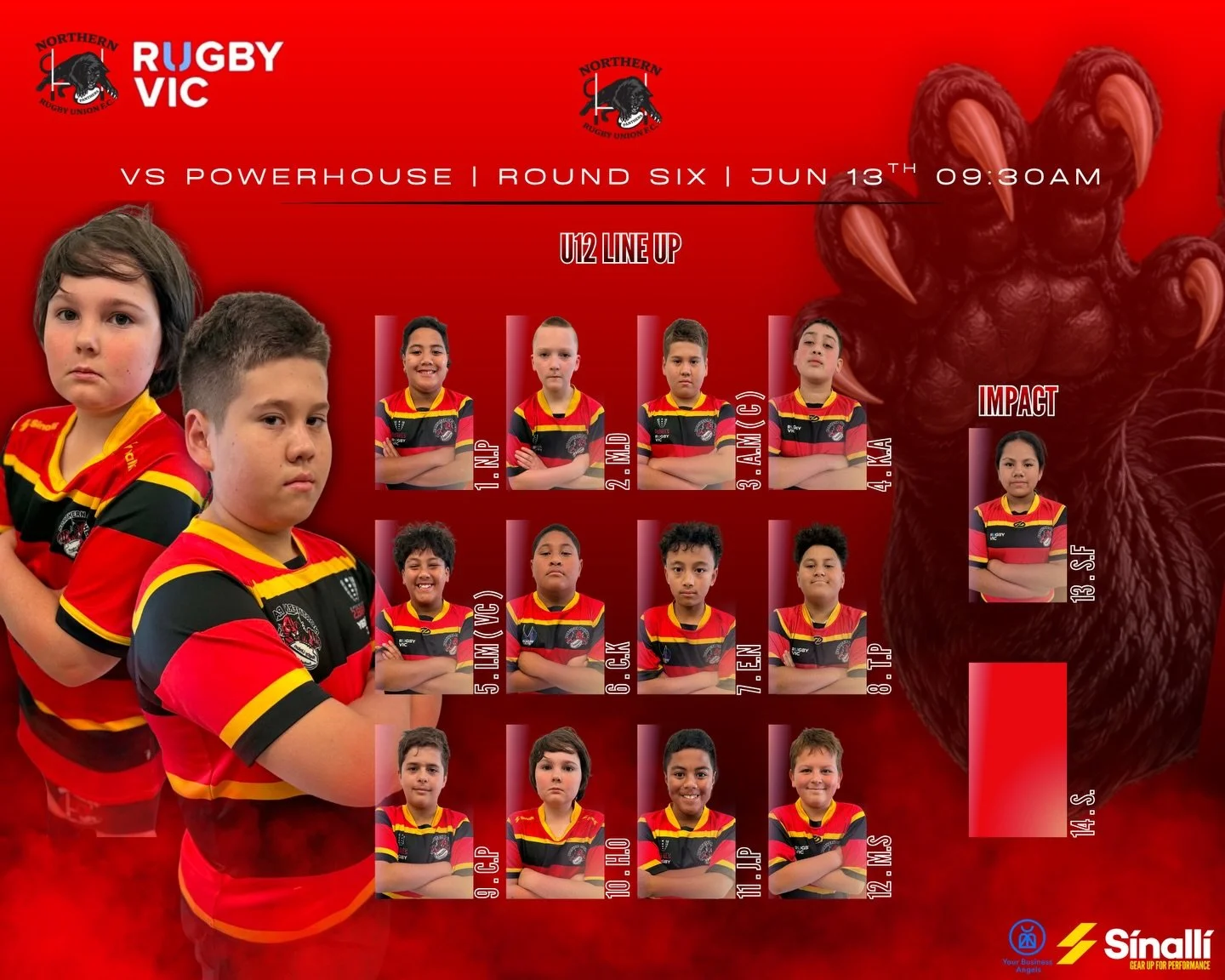 RND S I X | U12 LINE UP ⚒️

🟥🟨⬛️

#galaday 
#northszn 
#wearethenorth