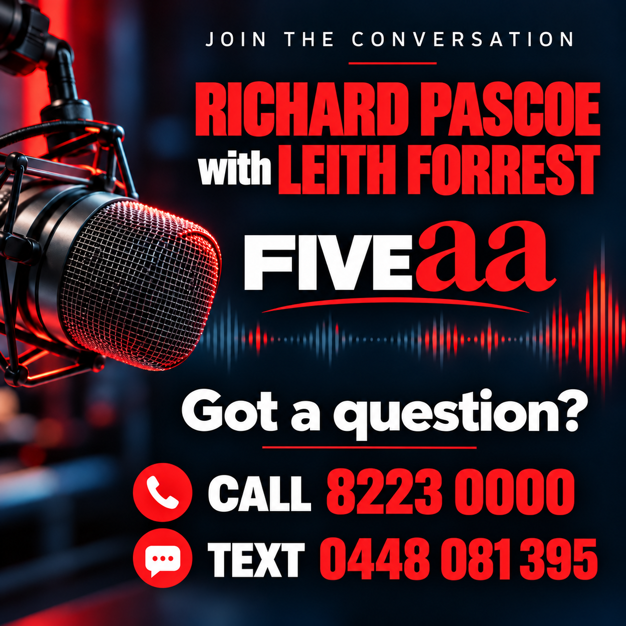 Richard Pascoe - FIVEaa Tech Talk with Leith Forrest - Wednesday 9th Sep 2026