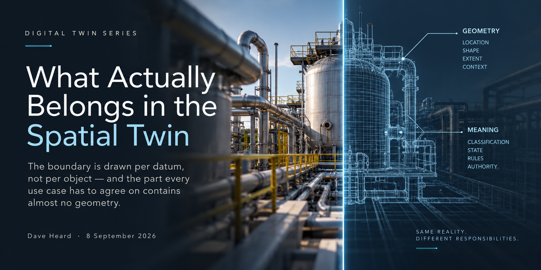 What Actually Belongs in the Spatial Twin?