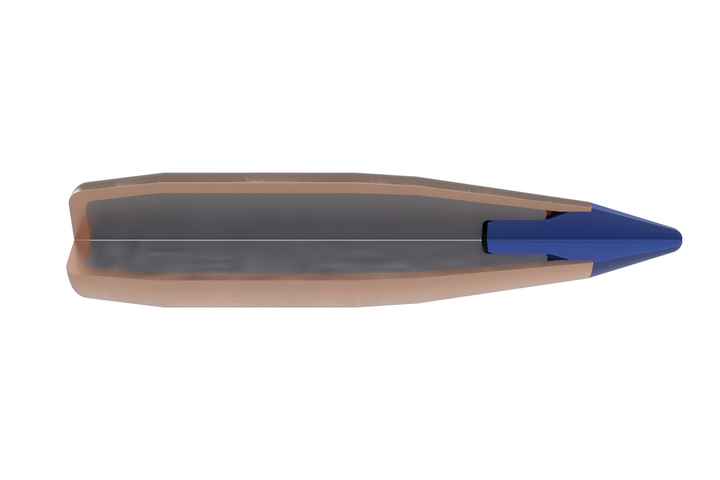6.5 Grendel Styx Action bullet half-section, showcasing internal structure and construction