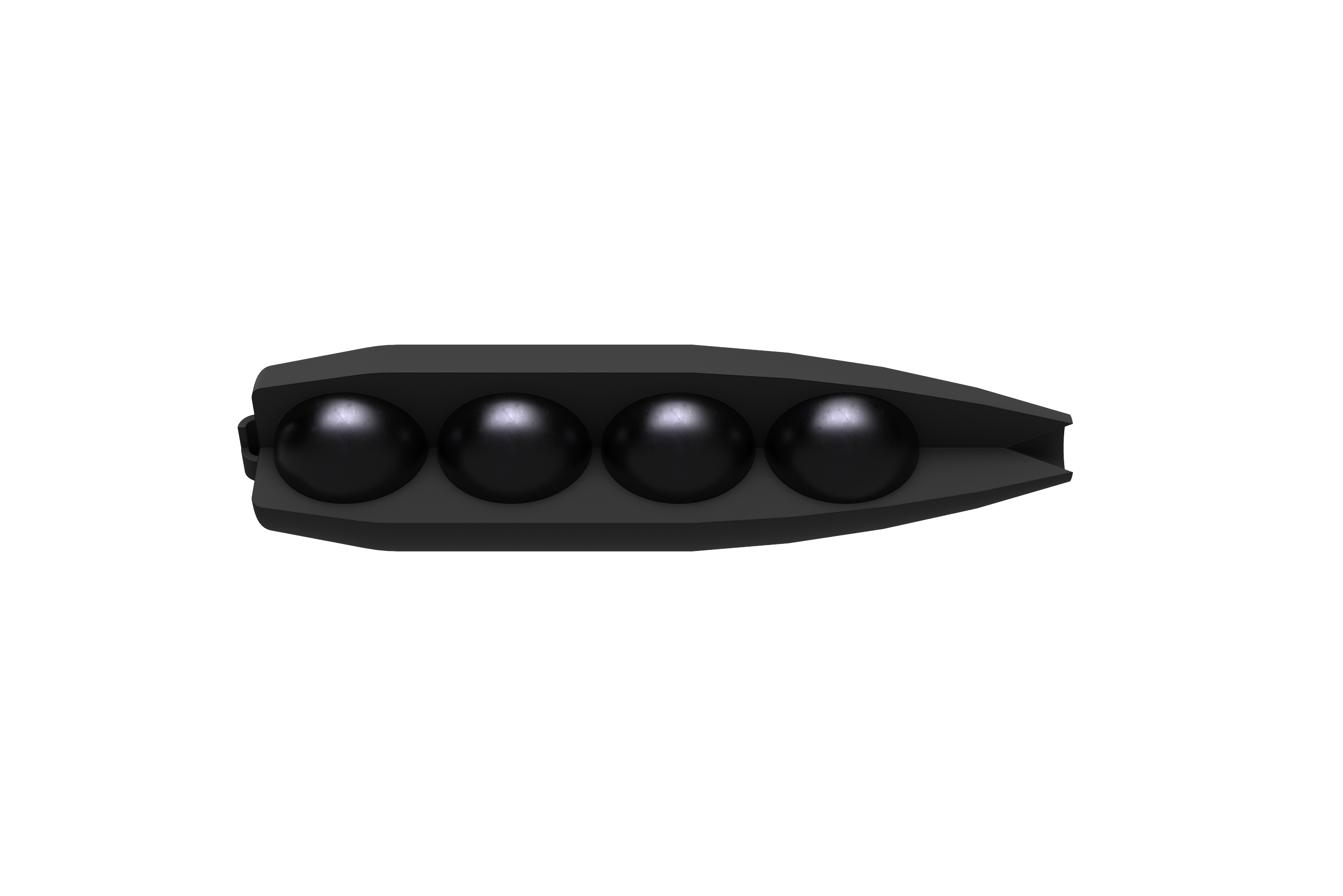 5.56x45 SHATTER4K bullet half-section, showcasing internal structure and construction