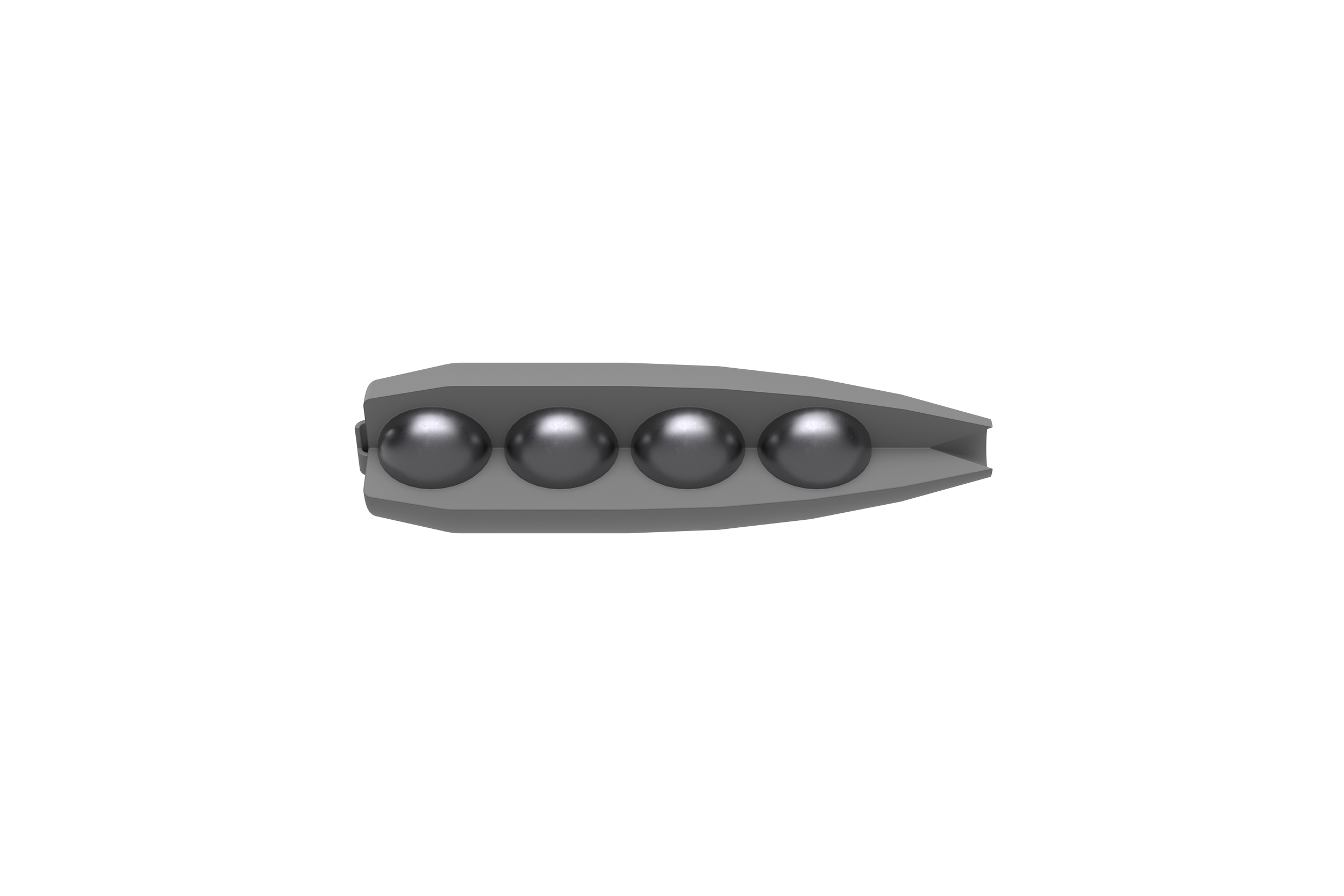 7.62x51 SHATTER4K bullet half-section, showcasing internal structure and construction