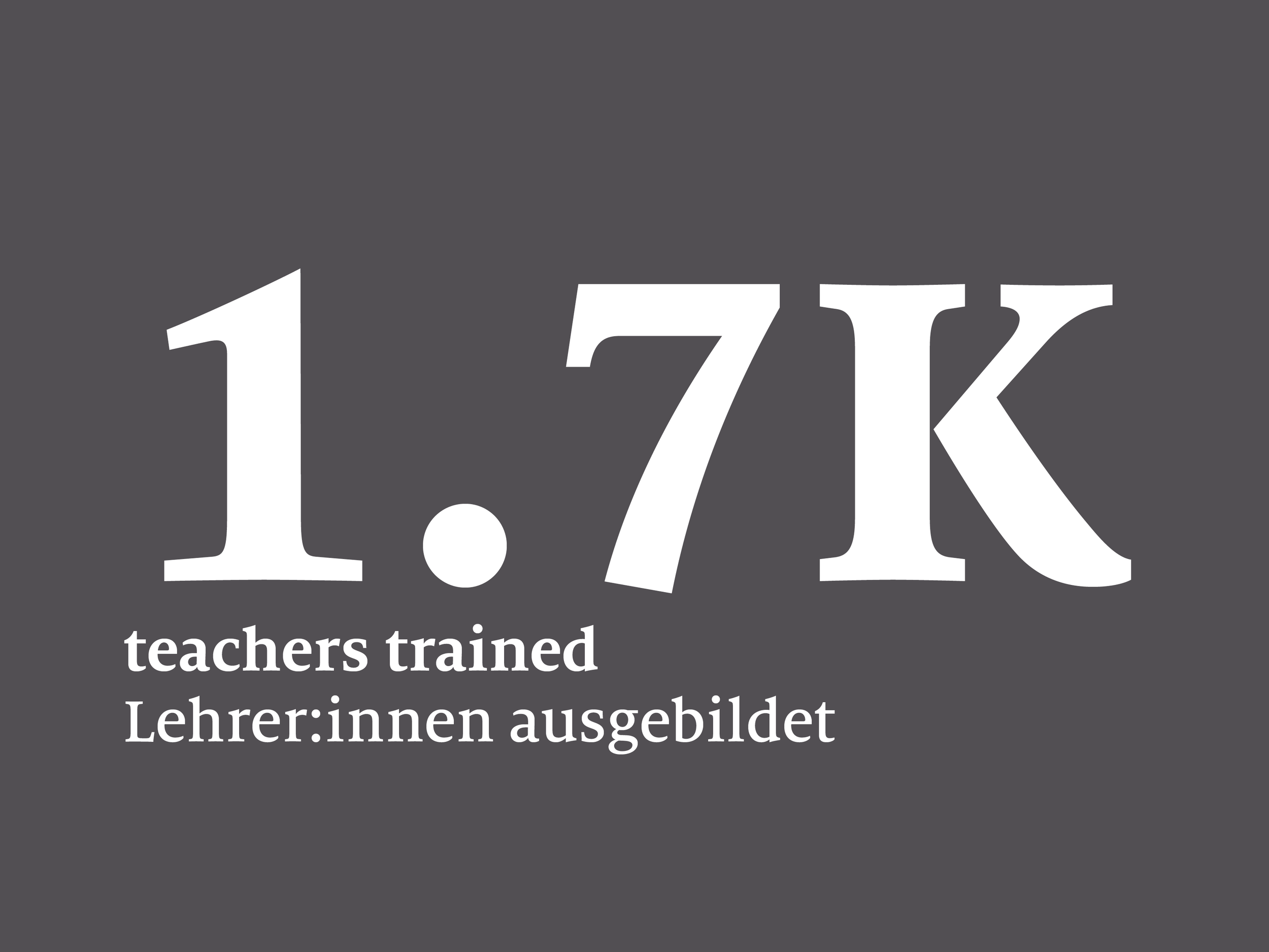 A total of 1,700 teachers have been trained through AIM.