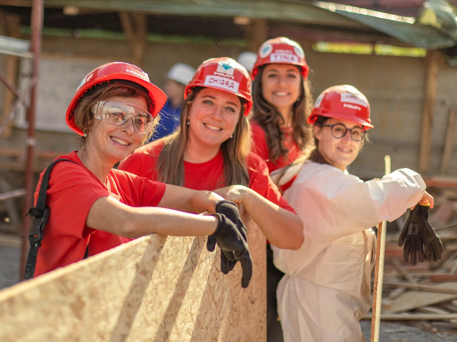 Hilti team members are volunteering to build a house in Romania.